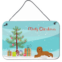 "Caroline's Treasures Ruby Cavalier King Charles Spaniel Christmas Tree Door Hanging Prints wall-decor, Multicolor"