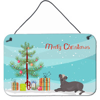 "Caroline's Treasures Ecuadorian Hairless Dog Christmas Tree Door Hanging Prints wall-decor, Multicolor"