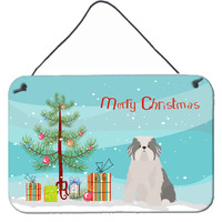 "Caroline's Treasures Odis Odessa Domestic Ideal Dog Christmas Tree Door Hanging Prints wall-decor, Multicolor"