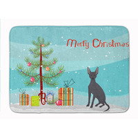 "Caroline's Treasures Peruvian Hairless Dog Christmas Tree Machine Washable Memory Foam Mat doormats, Multicolor"