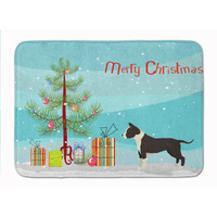 "Caroline's Treasures American Staffordshire Terrier Christmas Tree Machine Washable Memory Foam Mat doormats, Multicolor"