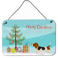 "Caroline's Treasures Basset Hound Christmas Tree Door Hanging Prints wall-decor, Multicolor"
