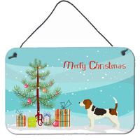 "Caroline's Treasures Beagle Christmas Tree Door Hanging Prints wall-decor, Multicolor"