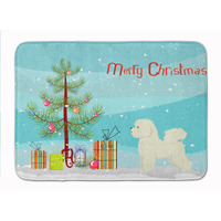 "Caroline's Treasures Bichon Frise Christmas Tree Machine Washable Memory Foam Mat doormats, Multicolor"