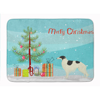 "Caroline's Treasures Borzoi Christmas Tree Machine Washable Memory Foam Mat doormats, Multicolor"