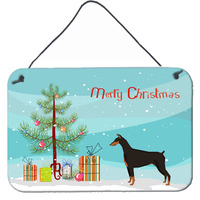 "Caroline's Treasures Doberman Pinscher Christmas Tree Door Hanging Prints wall-decor, Multicolor"