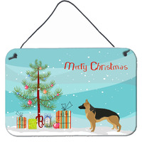 "Caroline's Treasures German Shepherd Christmas Tree Door Hanging Prints wall-decor, Multicolor"