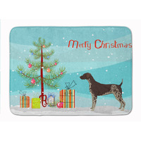 "Caroline's Treasures German Shorthaired Pointer Christmas Tree Machine Washable Memory Foam Mat doormats, Multicolor"