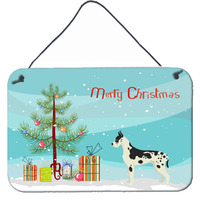 "Caroline's Treasures Dane Christmas Tree Door Hanging Prints wall-decor, Multicolor"