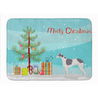 "Caroline's Treasures Greyhound Christmas Tree Machine Washable Memory Foam Mat doormats, Multicolor"