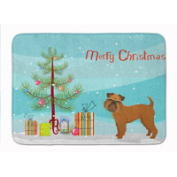 "Caroline's Treasures Brussels Griffon Christmas Tree Machine Washable Memory Foam Mat doormats, Multicolor"