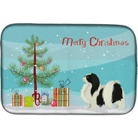 "Caroline's Treasures CK3548DDM Japanese Chin Christmas Tree dish-drying-mats, 14 x 21, Multicolor"