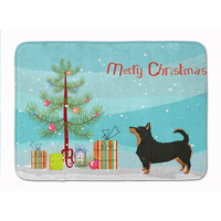 "Caroline's Treasures Lancashire Terrier Christmas Tree Machine Washable Memory Foam Mat doormats, Multicolor"