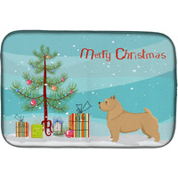 "Caroline's Treasures CK3551DDM Norwich Terrier Christmas Tree dish-drying-mats, 14 x 21, Multicolor"