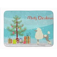 "Caroline's Treasures Poodle Christmas Tree Machine Washable Memory Foam Mat doormats, Multicolor"