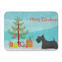 "Caroline's Treasures Scottish Terrier Christmas Tree Machine Washable Memory Foam Mat doormats, Multicolor"