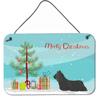 "Caroline's Treasures Skye Terrier Christmas Tree Door Hanging Prints wall-decor, Multicolor"