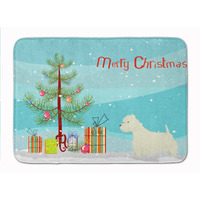 "Caroline's Treasures Westie Christmas Tree Machine Washable Memory Foam Mat doormats, Multicolor"