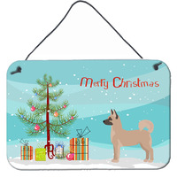 "Caroline's Treasures Akita Shepherd Christmas Tree Door Hanging Prints wall-decor, Multicolor"