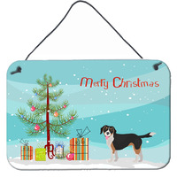 "Caroline's Treasures Beaglier #2 Christmas Tree Door Hanging Prints wall-decor, Multicolor"