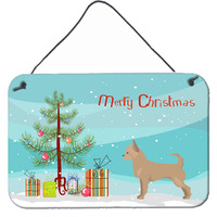 "Caroline's Treasures Tan Chorkie Christmas Tree Door Hanging Prints wall-decor, Multicolor"