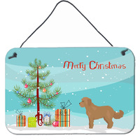 "Caroline's Treasures Tan Cockapoo Christmas Tree Door Hanging Prints wall-decor, Multicolor"