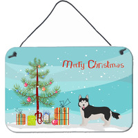 "Caroline's Treasures Corgi Husky Mix #2 Christmas Tree Door Hanging Prints wall-decor, Multicolor"