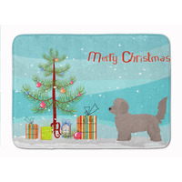 "Caroline's Treasures Doxiepoo Christmas Tree Machine Washable Memory Foam Mat doormats, Multicolor"