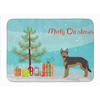 "Caroline's Treasures German Sheprador #2 Christmas Tree Machine Washable Memory Foam Mat doormats, Multicolor"