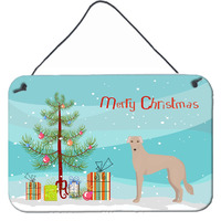 "Caroline's Treasures Tan Longdog Christmas Tree Door Hanging Prints wall-decor, Multicolor"