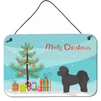 "Caroline's Treasures Black Mal-Shi Christmas Tree Door Hanging Prints wall-decor, Multicolor"