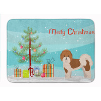 "Caroline's Treasures Mal-Shi Christmas Tree Machine Washable Memory Foam Mat doormats, Multicolor"