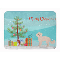 "Caroline's Treasures Maltipoo Christmas Tree Machine Washable Memory Foam Mat doormats, Multicolor"