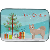 "Caroline's Treasures CK3860DDM Tan Pomchi Christmas Tree dish-drying-mats, 14 x 21, Multicolor"