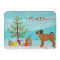 "Caroline's Treasures Puggle Christmas Tree Machine Washable Memory Foam Mat doormats, Multicolor"