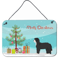 "Caroline's Treasures Black Sheepadoodle Christmas Tree Door Hanging Prints wall-decor, Multicolor"