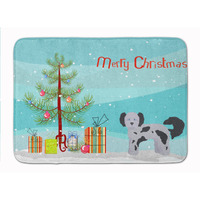 "Caroline's Treasures Shih Poo Christmas Tree Machine Washable Memory Foam Mat doormats, Multicolor"