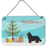 "Caroline's Treasures Shorkie #1 Christmas Tree Door Hanging Prints wall-decor, Multicolor"