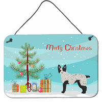 "Caroline's Treasures Texas Heeler Christmas Tree Door Hanging Prints wall-decor, Multicolor"