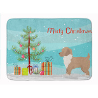 "Caroline's Treasures Yorkiepoo #2 Christmas Tree Machine Washable Memory Foam Mat doormats, Multicolor"