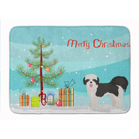 "Caroline's Treasures Zuchon #2 Christmas Tree Machine Washable Memory Foam Mat doormats, Multicolor"