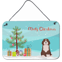 "Caroline's Treasures Bernedoodle #2 Christmas Tree Door Hanging Prints wall-decor, Multicolor"
