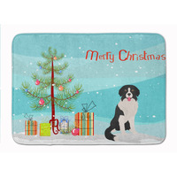 "Caroline's Treasures Borador Christmas Tree Machine Washable Memory Foam Mat doormats, Multicolor"
