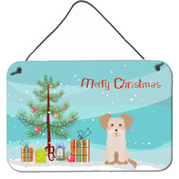 "Caroline's Treasures Morkie #3 Christmas Tree Door Hanging Prints wall-decor, Multicolor"