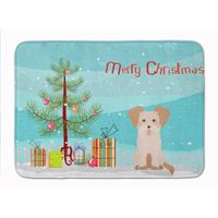 "Caroline's Treasures Morkie #3 Christmas Tree Machine Washable Memory Foam Mat doormats, Multicolor"