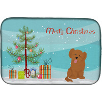 "Caroline's Treasures CK3891DDM Shih Poo #3 Christmas Tree dish-drying-mats, 14 x 21, Multicolor"