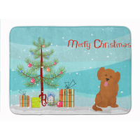 "Caroline's Treasures Shih Poo #3 Christmas Tree Machine Washable Memory Foam Mat doormats, Multicolor"