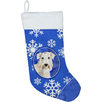 "Caroline's Treasures Wheaten Terrier Winter Snowflakes christmas-stockings, Multicolor"