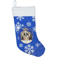 "Caroline's Treasures Shih Tzu Winter Snowflakes christmas-stockings, Multicolor"