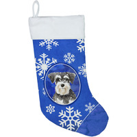 "Caroline's Treasures Schnauzer #2 Winter Snowflakes christmas-stockings, Multicolor"